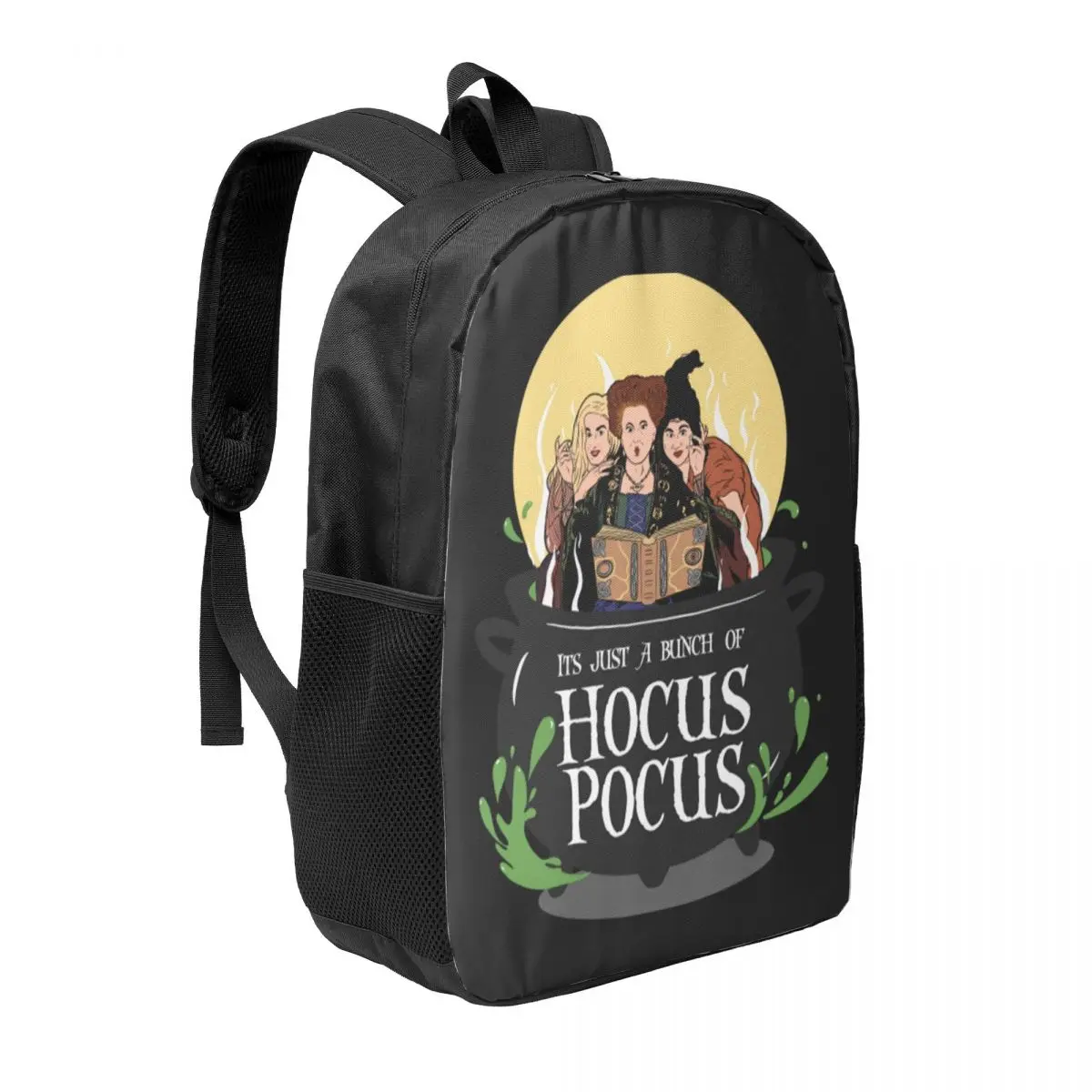 Custom Halloween Film Laptop Backpack Women Men Basic Bookbag for School College Students Hocus Pocus Witch Bag