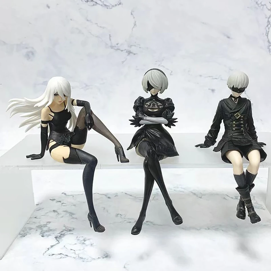 13-15CM NieR:Automata Yorha No. 2 Type B PVC No. 9 Type S Anime Action Figures Collection Ornament Model Toy kIDS Xmas Gifts