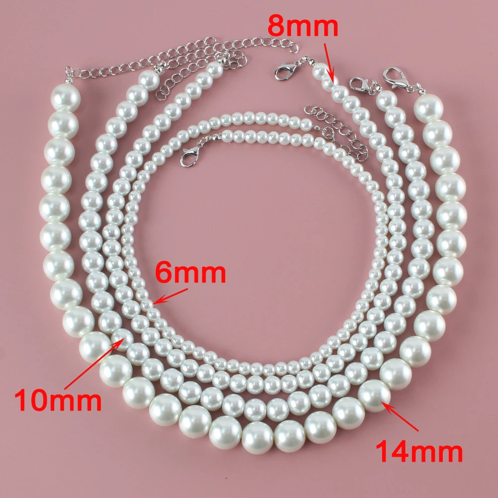 Luxury Imitation Blanc Pearl Pet Dog Collar Adjustable Brides Pet Necklace Wedding Prom Jewelry Accessories for Small Medium Dog