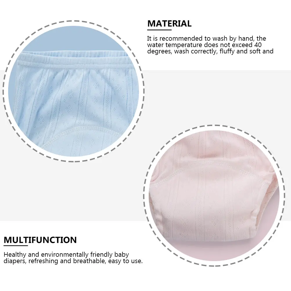 

3 Pcs Baby Training Pants 4 Layer Cotton Combed Soft Breathable Reusable Washable Pull Up Diapers for Potty Underwear