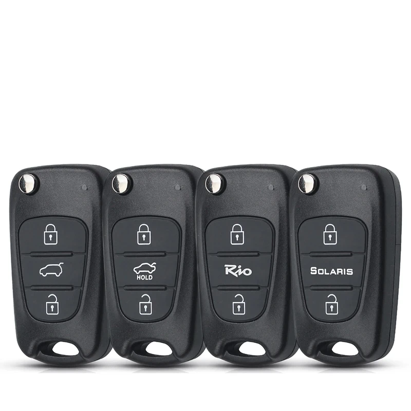 KEYYOU For Kia K2 K5 Rio 3 Ceed Sorento Sportage 3 BT Flip Remote Car Key Shell Case For Hyundai Solaris Accent Avante I30 IX35
