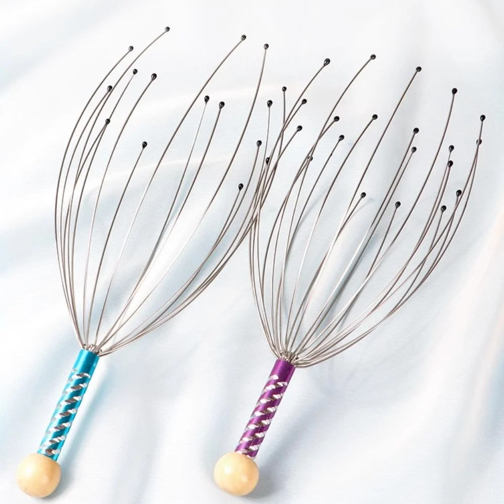 الاسترخاء تدليك الدماغ الأخطبوط رئيس مدلك خدش فروة الرأس الاسترخاء الإغاثة الجسم مدلك خدش يخفف التوتر مخلب #4