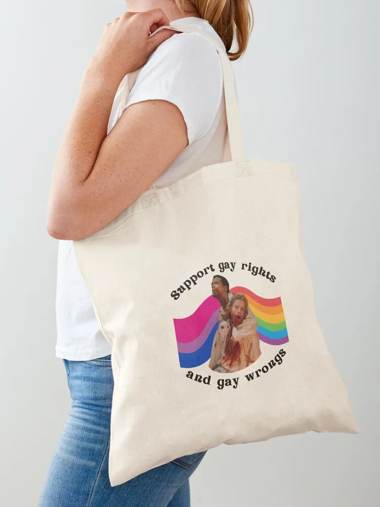 support gay rights and gay wrongs Tote Bag Custom bag Big bag tote bags cloth bags Handbags women