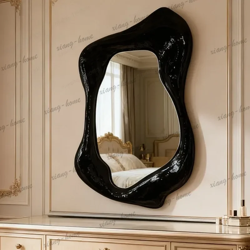 LD French Irregular Shape Mirror Wall Hanging Creative Bathroom Special Shape Hotel Decorative Fireplace Art Mirror