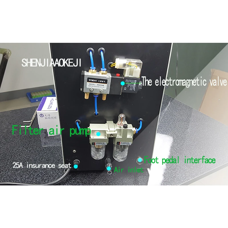 Pneumatic Battery Spot Welding Machine Lithium Battery Two-point Type Spot Welder Small Handheld DIY Battery Touch Welder 220V