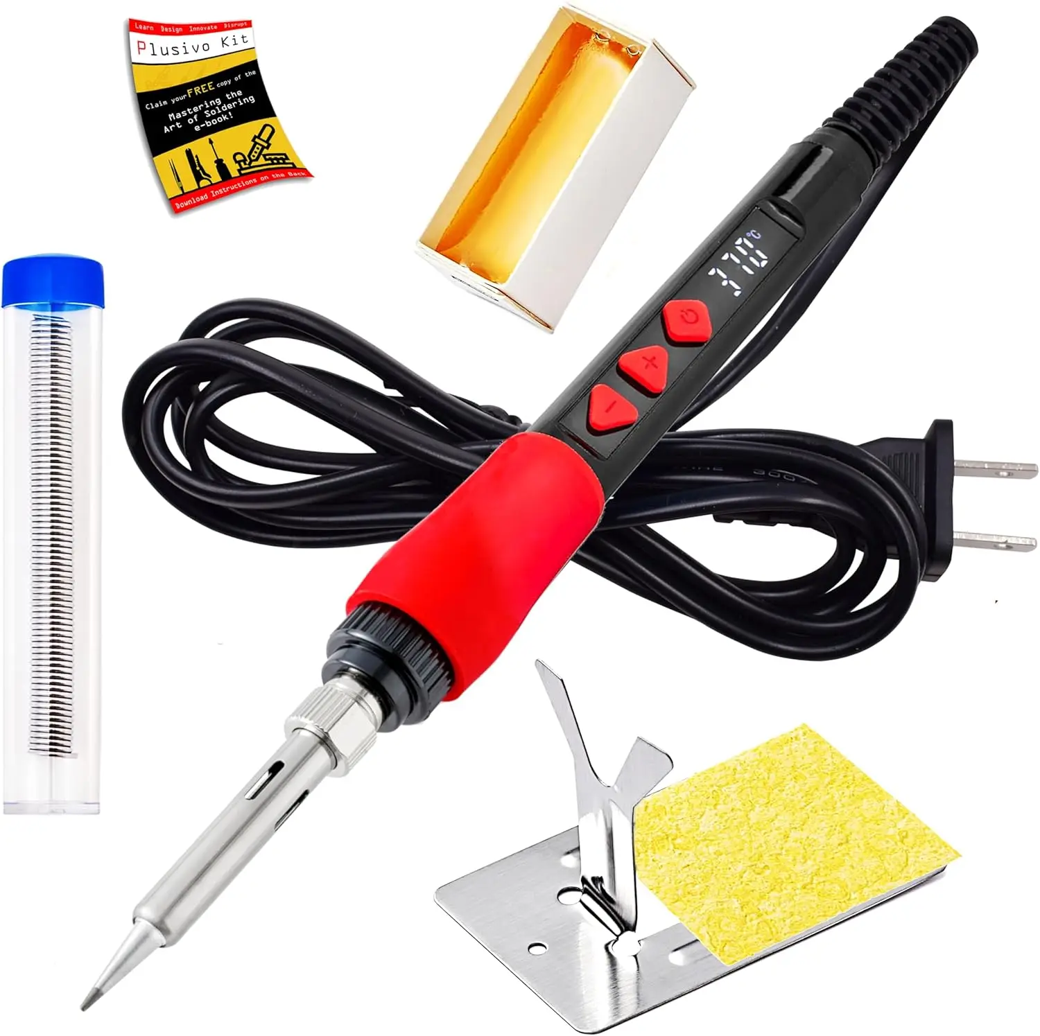 

Набор цифрового паяльника 60 Вт с LED-дисплеем, комплект 5-в-1 для ремонта электроники и хобби-сварки