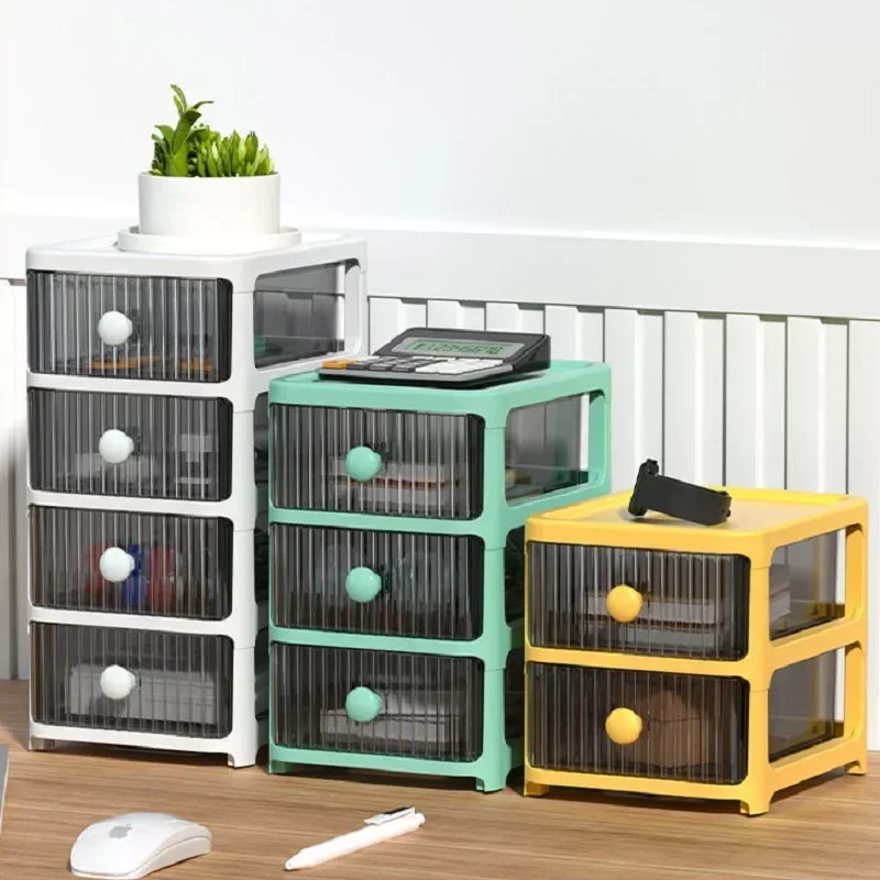 Storage Box Multi-layer Drawer Transparent Storage Box in Office Stationery and Cosmetics Organizing Rack