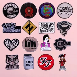 Classic Rock Band Brooch Punk Music Album Badge Lapel Pin Fan Collectible Medal Unique Jewelry Gift Accessories