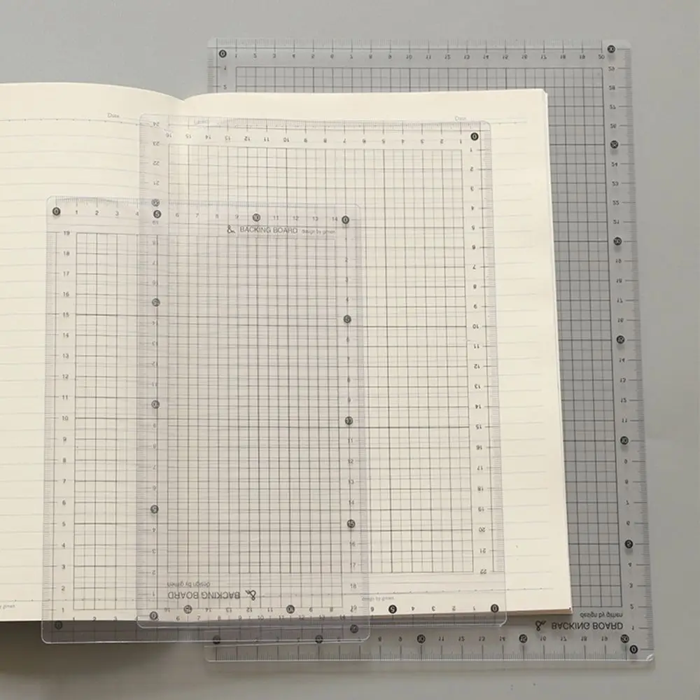 Students Measuring Supplies Stationery Drafting Transparent Grid Cutting Mats Drawing Clipboard Writing Pad Ruler Board