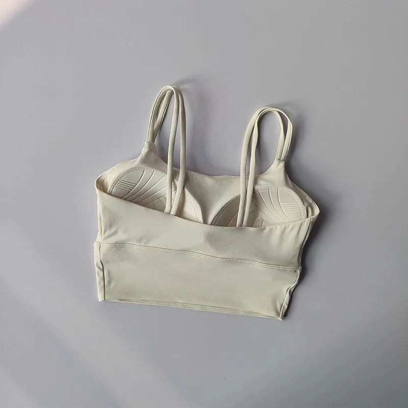 Nahtloser Sport-BH für Damen, atmungsaktives Fitness-Crop-Top, schöner Rücken, Push-up-Yoga-Tank-BH, schmale, elastische Gym-Weste – Detail 11