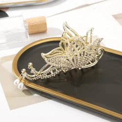 Rhinestone Tassel Pearl Hair Claw Hairpin For Women Party Butterfly Hair Crab Clip Ladies Temperament Shark Clip Hairpin Claw