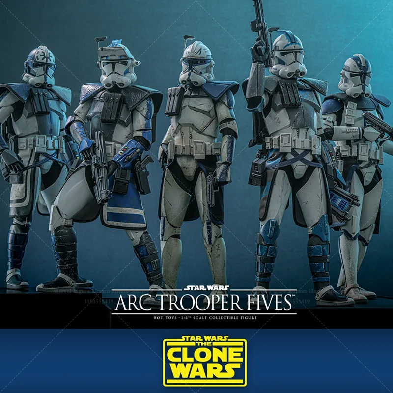 

In Stock HOTTOYS TMS132 1/6 Scale Star Wars Grand Army of the Republic Clone Fives 12-inch Full Set Action Figure Soldier