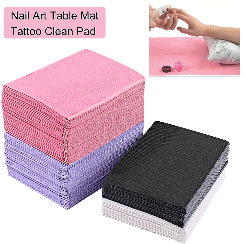 20/10pcs Nail Art Table Mat Disposable Tattoo Clean Pad for Nails Waterproof Tablecloths Tattoo Accessories Nail Manicure Tools