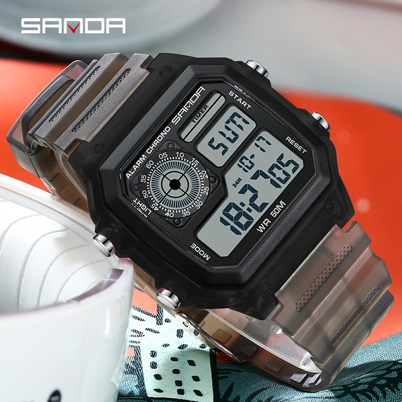 

SANDA Top Brand G style Digital Watch Men Sport LED Digital Wristwatch Waterproof Military Wristwatch Electronic reloj hombre