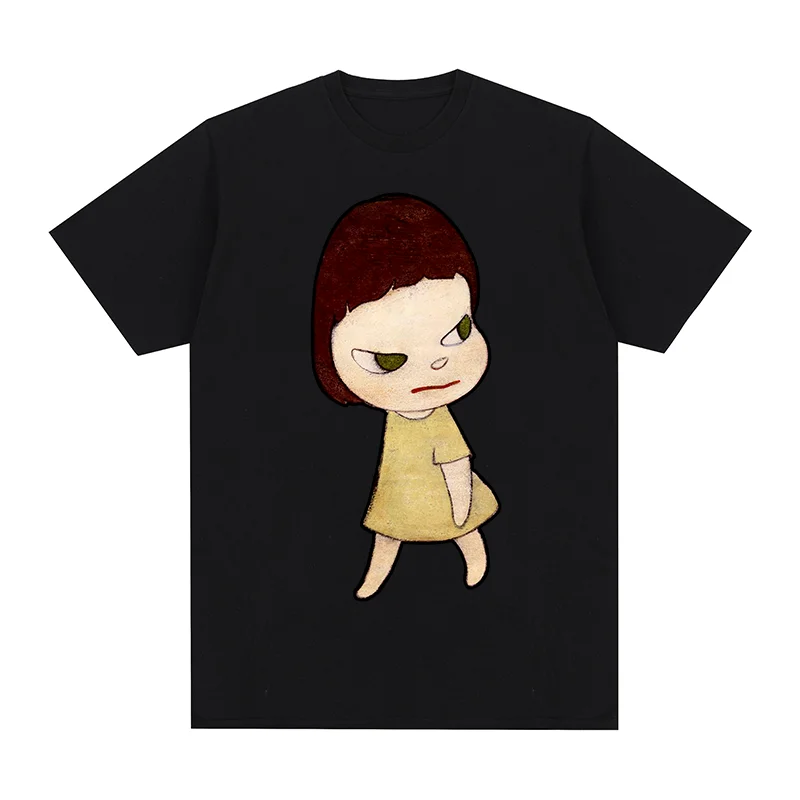 Yoshitomo Nara T-shirt Vintage mignon en coton pour hommes et femmes, design japonais, cadeaux amusants pour les fans, nouveau t-shirt