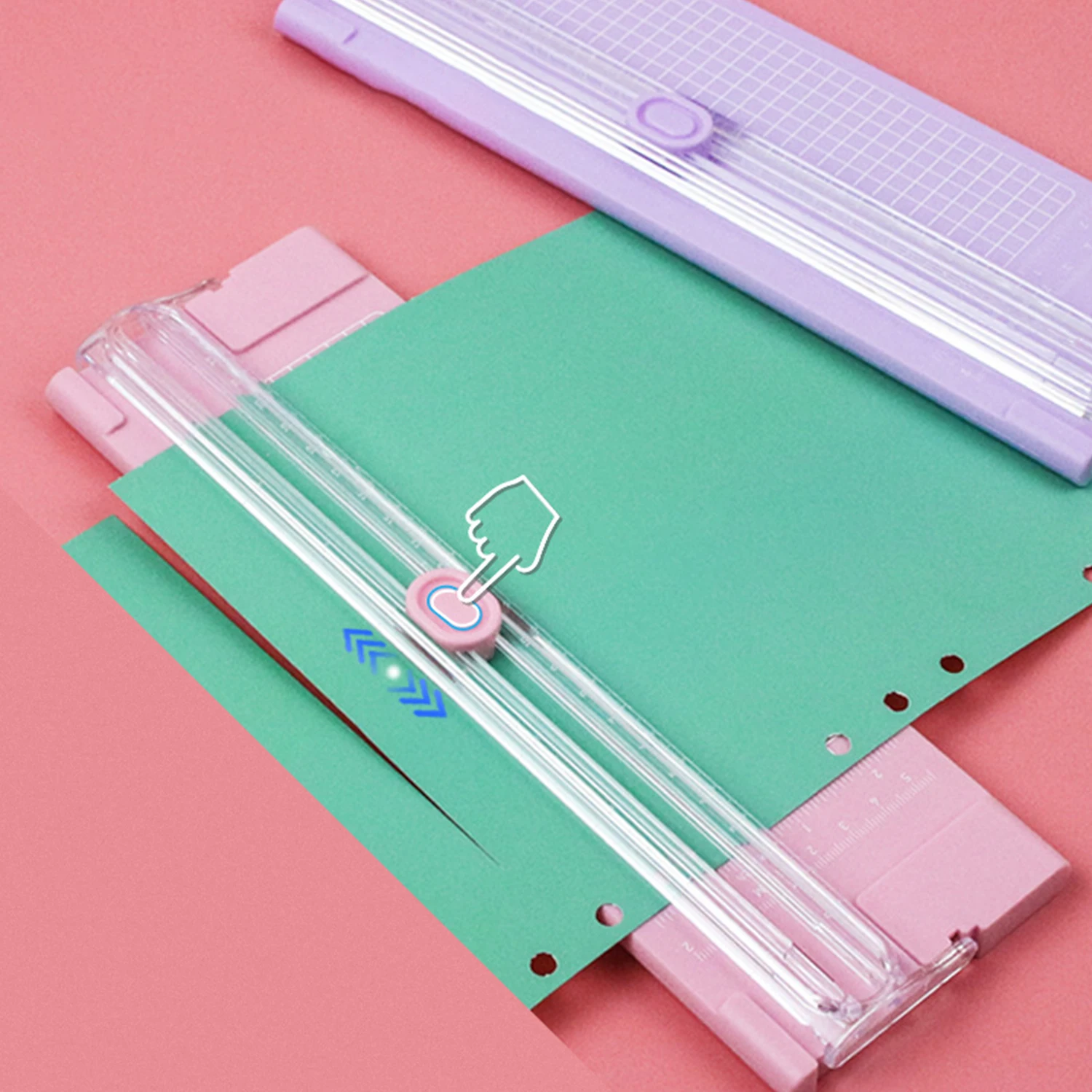 A4 Paper Slide Cutter Dual-direction Paper Trimmer Safety Protection Manual Cutting for Handmade Craft Scrapbook Photo Laminated