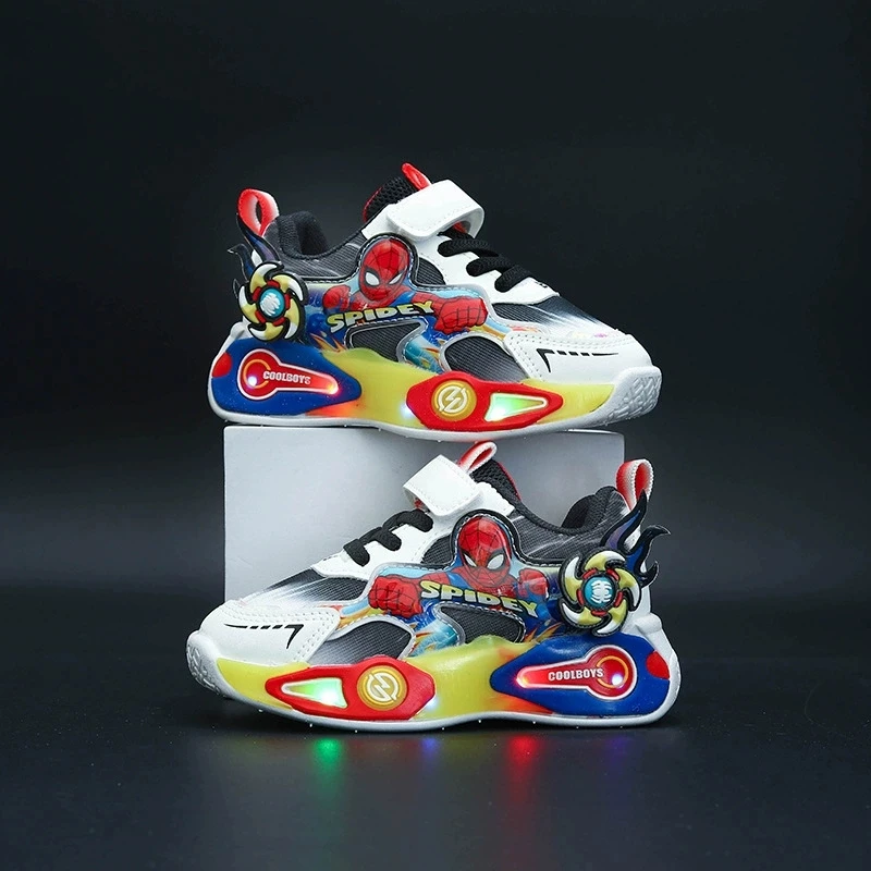 Legal moda bebê primeiros caminhantes primavera/outono meninos meninas sapatos iluminados tênis na moda legal brilhante infantil esportes sapatos casuais