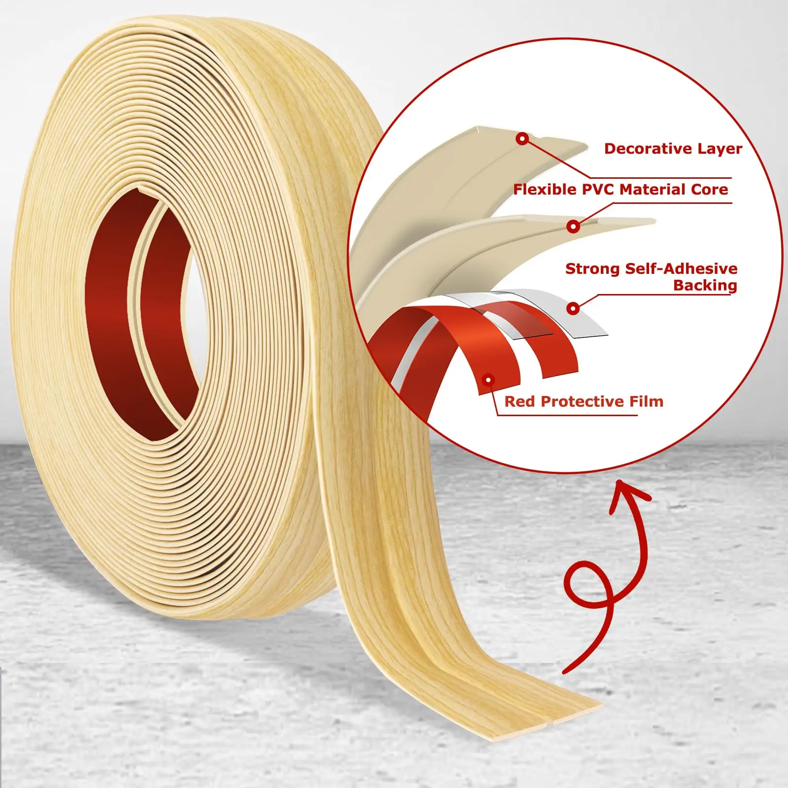 (Length: 9.84 Feet/3 Meters) Self-Adhesive PVC Edge Protector, L-Shaped Equilateral Suitable For Inner And Outer Corners.