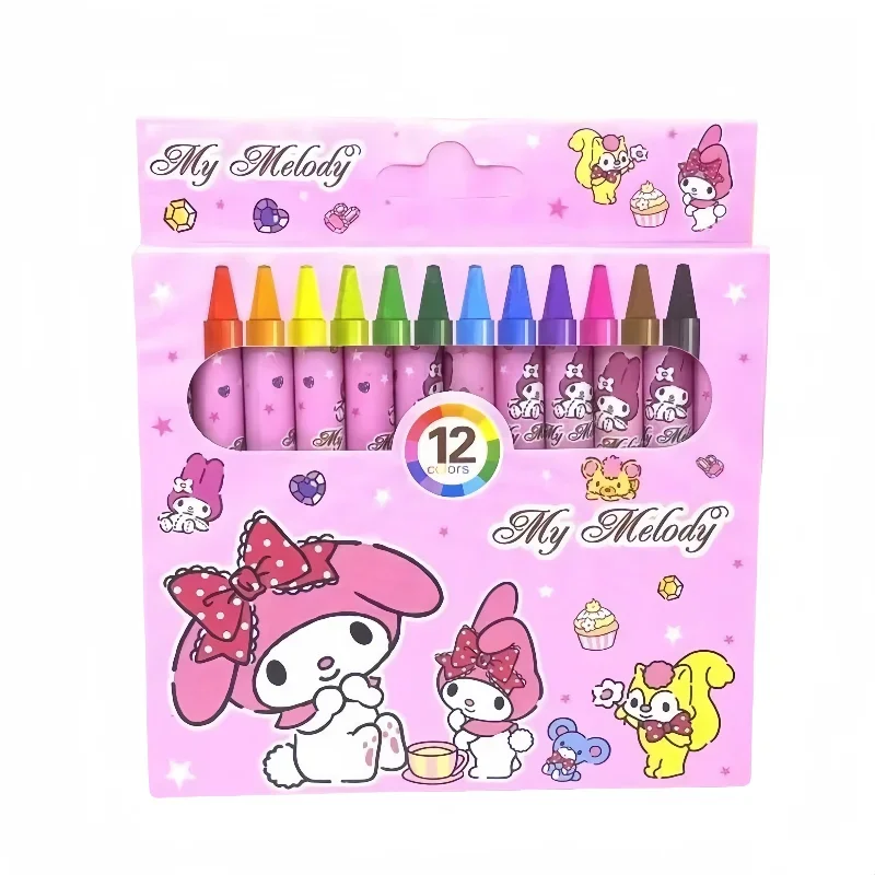 Sanrio 12-color color pens cartoon cute children's painting high-looking graffiti pens non-toxic easy to color coloring brushes