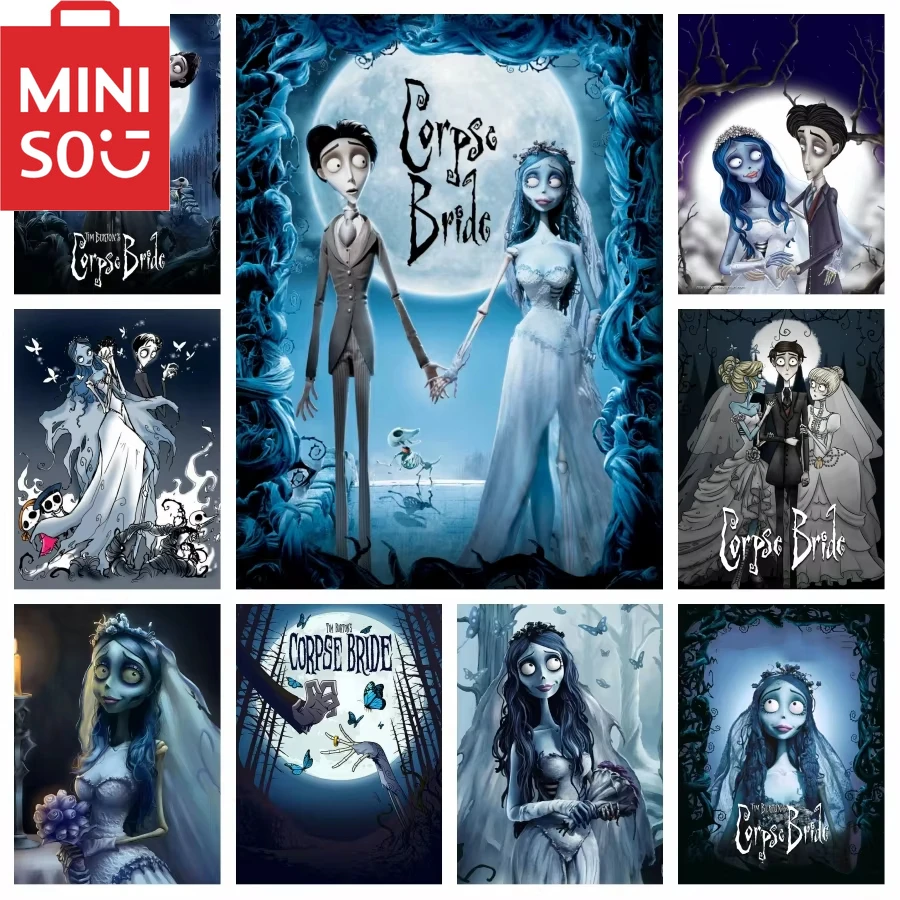 

MINISO Труп невесты фильм ужас череп невесты Эмили Виктор 5D набор алмазной живописи DIY ручная работа искусство полная дрель Рим Декор подарок