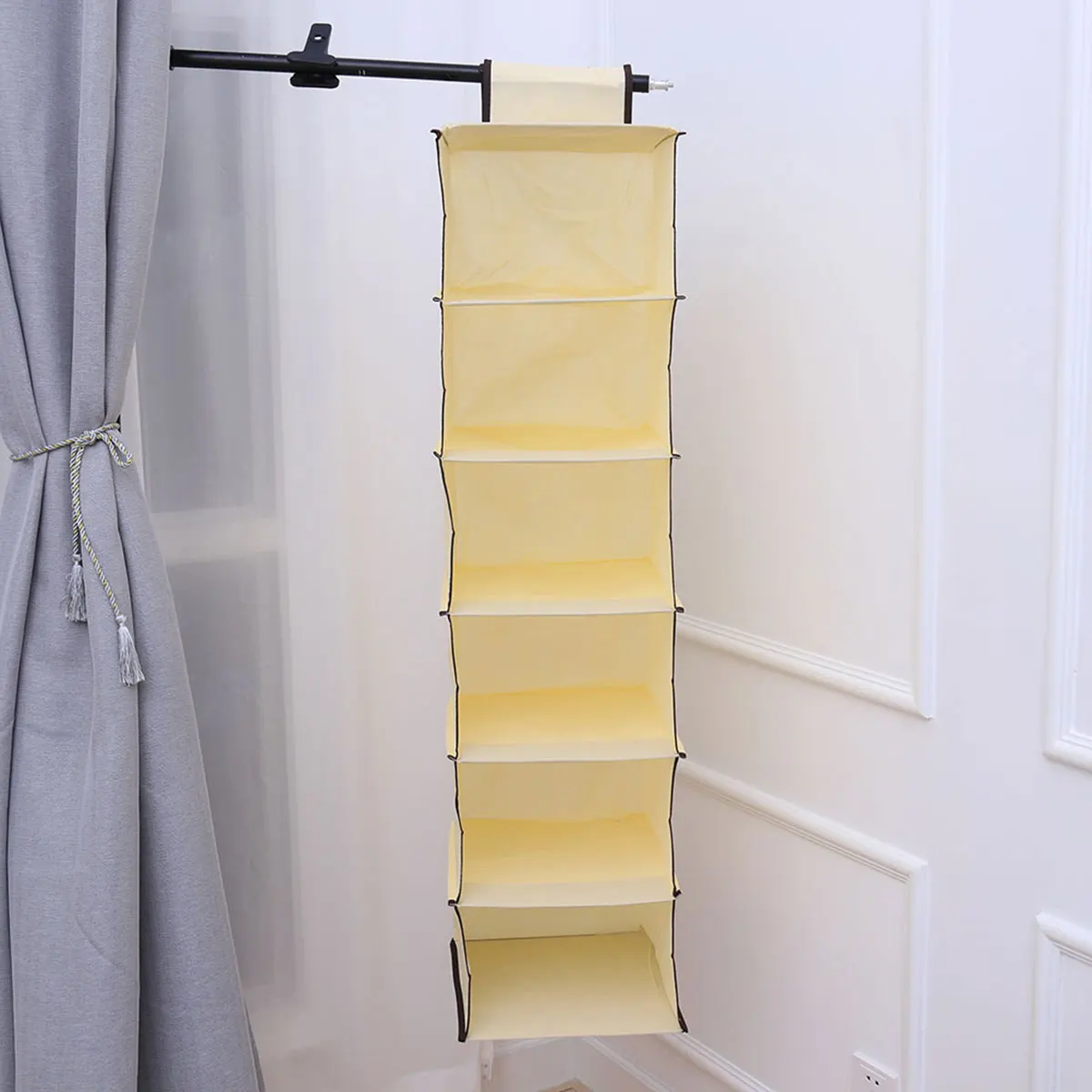 

Wardrobe Storage Bag Double Sided Hanging Organizer Premium Material Closet Shoe Towel Storage Home Use