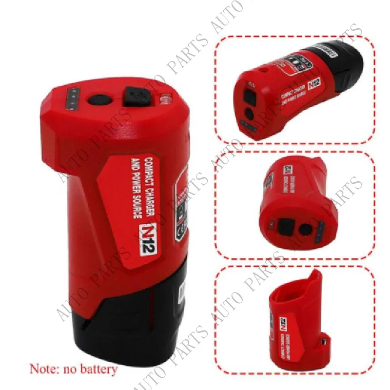 A+ M12 Li-Ion Battery Adapter Cell Phone Power Charging For Milwaukee 48-59-1201