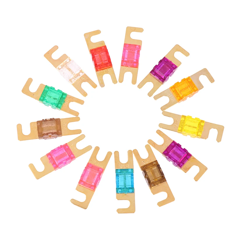 2Pcs Plated Stud Car Fuses Mini Car Audio Fuse 20A 30A 40A 50A 60A 70A 80A 100A 120A 125A 150A 175A 200A 32V Auto Fuse