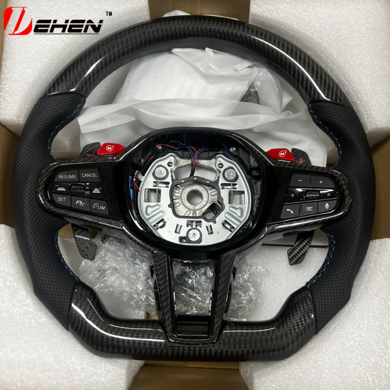 Car Steering Wheel Carbon Fiber For BMW CS G20 G30 G26 G42 G05 G32 G80 G82 G87 F90 F95 G01 G02 G08 Steering Wheel Accessories