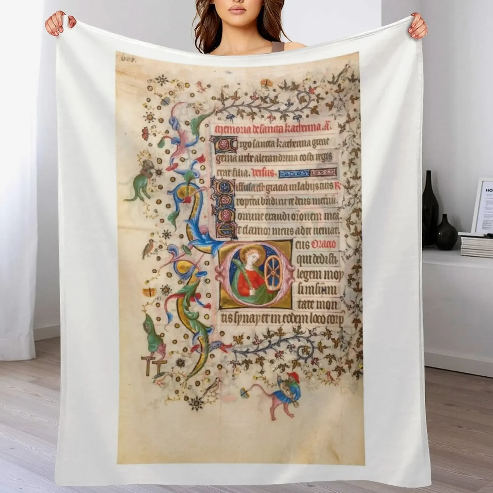 

Luminous Book of Hours Throw Blanket Luxury Extra Large Throw Blankets