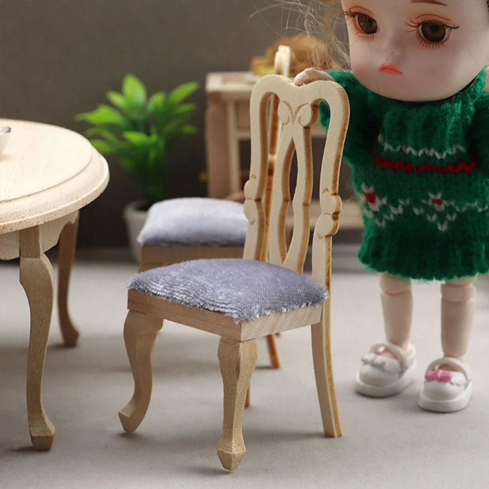 โต๊ะรับประทานอาหารจําลอง Miniature Furniture Decor House เก้าอี้ฉาก Micro และ Tiny Model Decors The