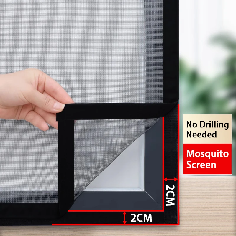 

Self-Adhesive Window Mesh Door Screen, Transparent and Invisible, Mosquito-Proof, Ideal for Any Space, Protects Your Family