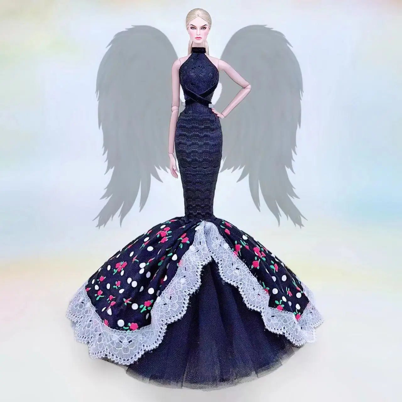 for Multi layer Fashion Wedding Dress For barbie Doll