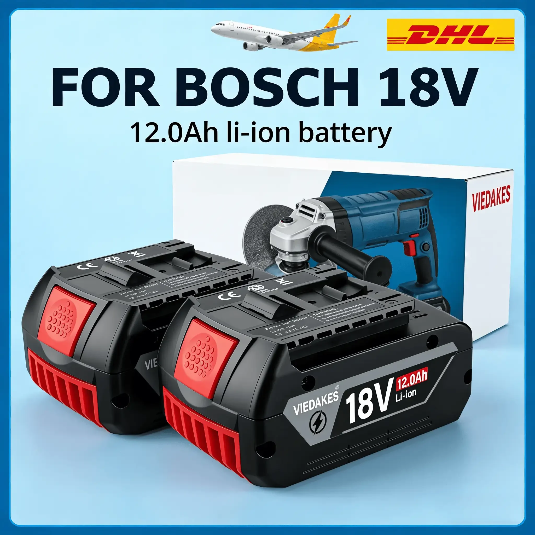 

for Bosch Akku 18V 8Ah 18650 Rechargeable Lithium Battery with LED for Bosch battery 18V Long Life