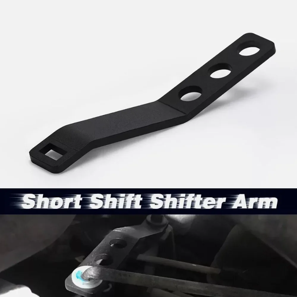 1Pc Car Black Metal Short Shift Shifter Kit Bracket Shift Throw Reduction 3 Positions for 1983-1999 VW MK2 MK3 Jetta Golf Gti