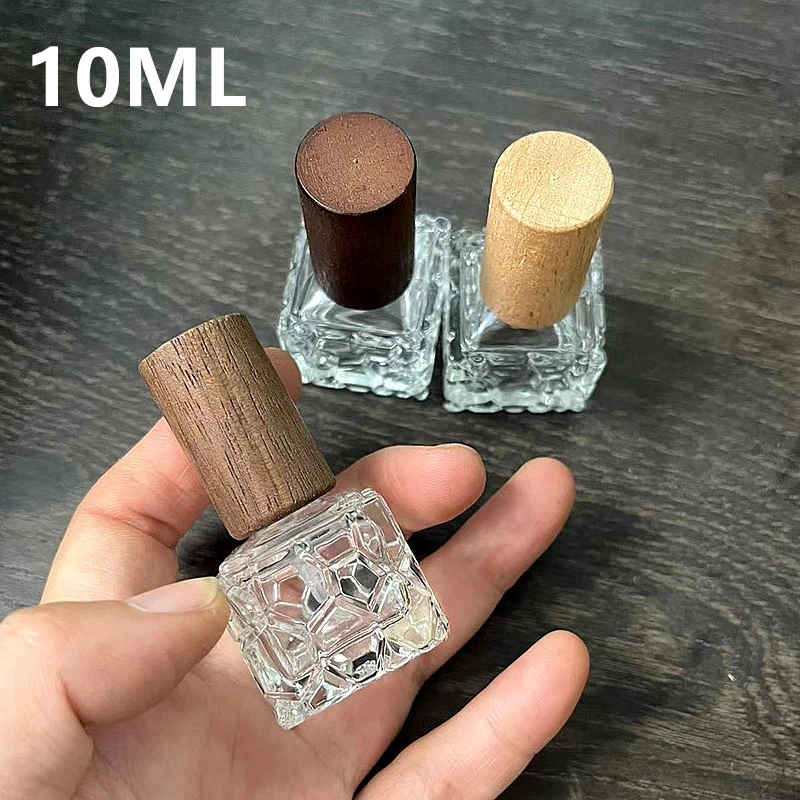 100pcs Square Glass Perfume Bottle 10ml Small Sample Portable Parfume Refillable Scent Sprayer Cosmetic Spray Bottle