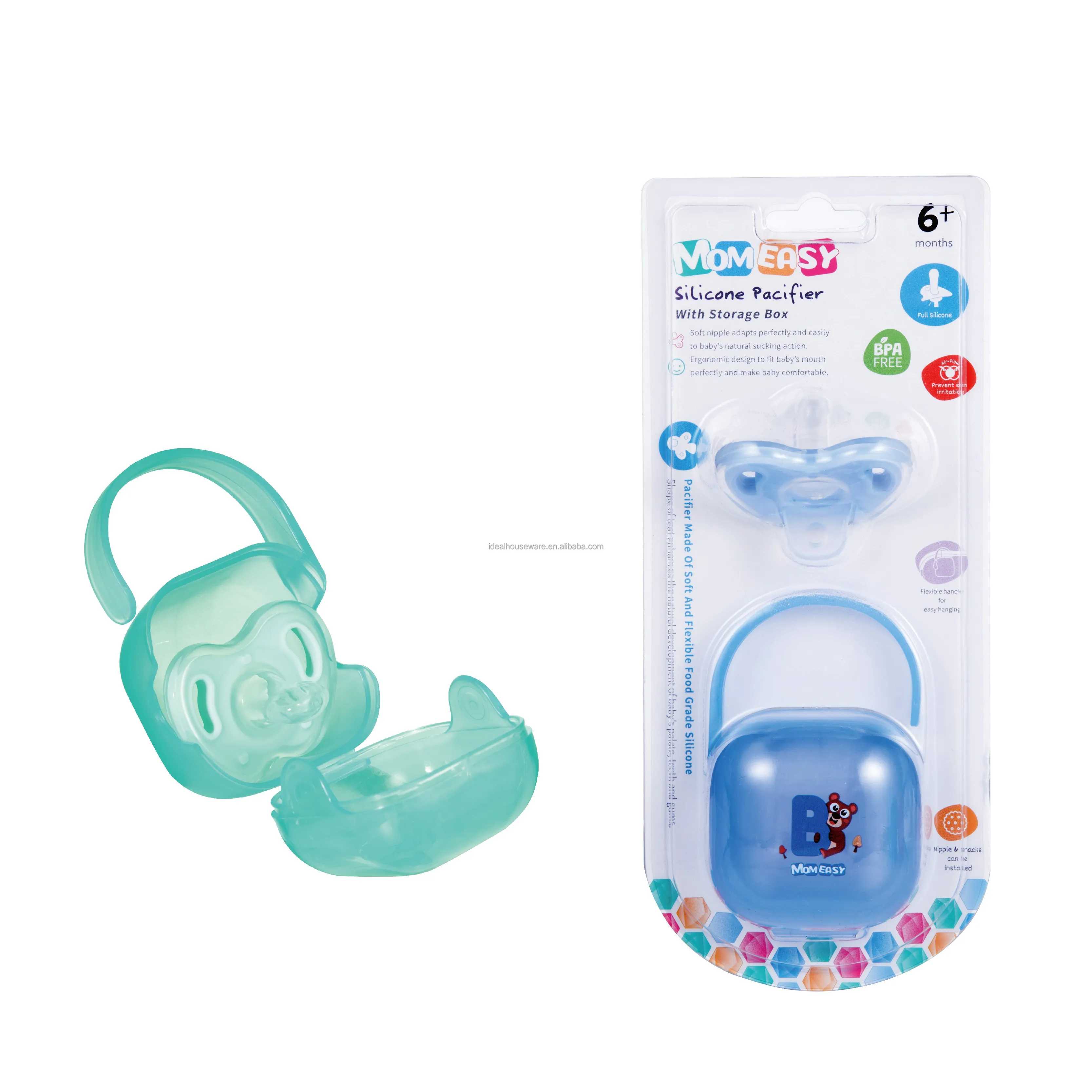 2PCS Silicone Baby Pacifier with storage box cute lovely hot selling