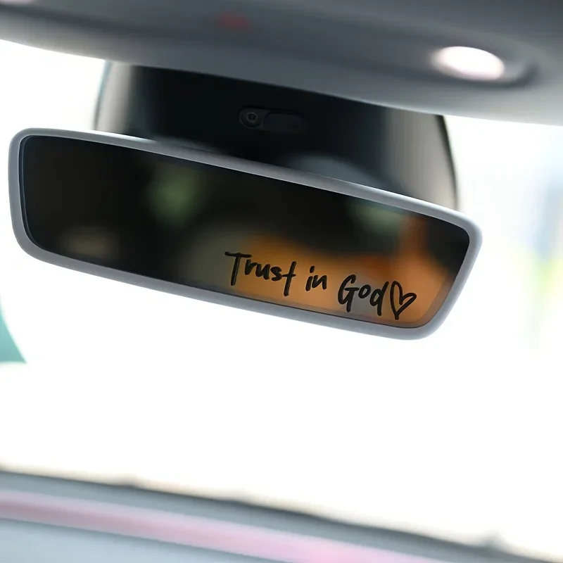 ユニークな「神への信」の信仰を表現した車用ステッカー、意味のある車用アクセサリー、このキュートなデカールであなたの車を信念を反映させましょう