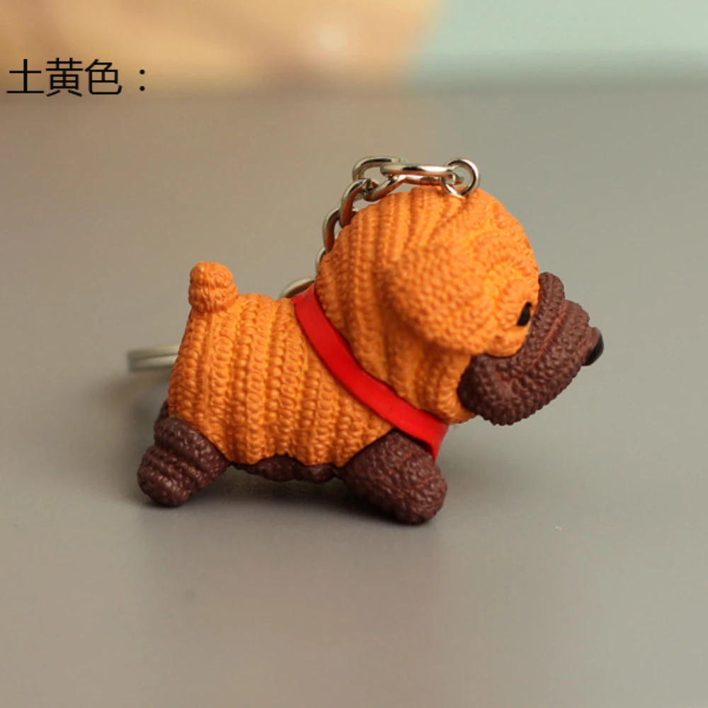 Cartoon Resin Dog Key Chain Creative Pendant Fashion Cute Keychain Key Accessories