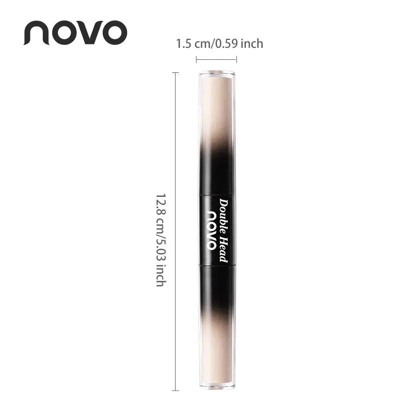 Base y base correctora líquida de doble punta, resistente al agua, resistente al sudor, no pegajosa, cubre marcas de acné, para ojos y mejillas