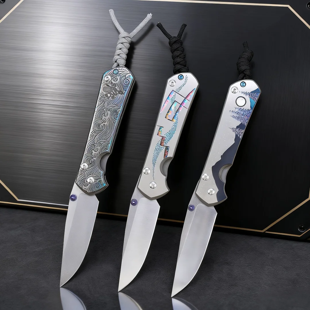 

Складной нож Chris Reeve Starry Sky Large Knife, ручной работы, с рукоятью из стали M390 и титанового сплава.