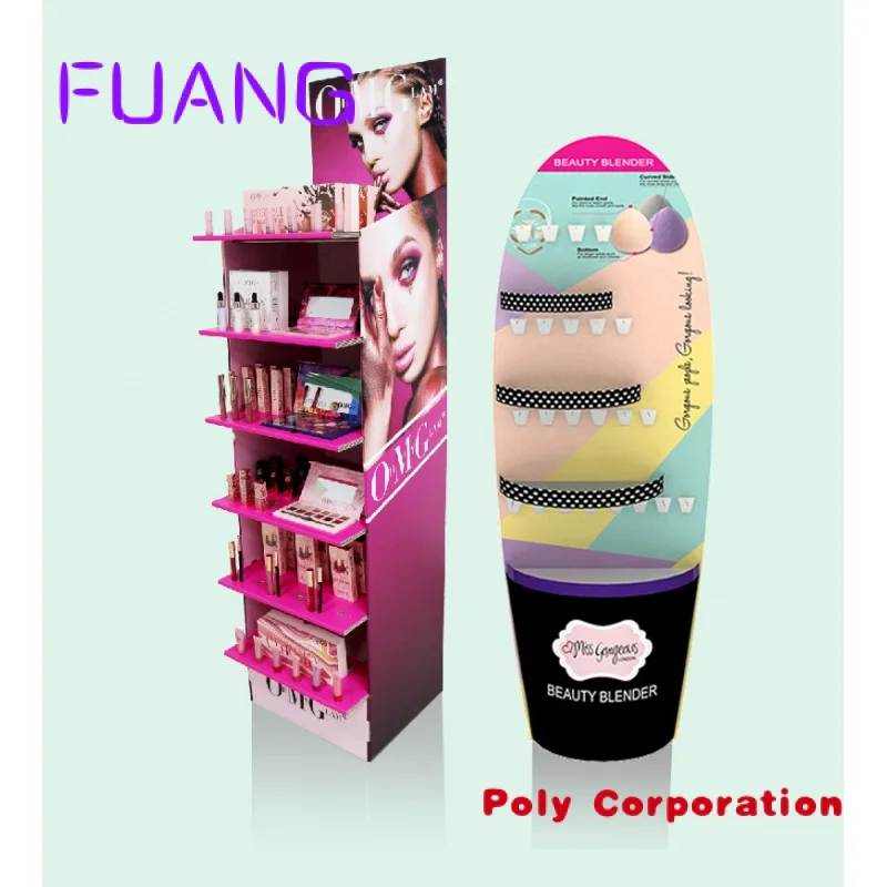 Dekorative Pappe Friseursalon Farb regal, Haar bürste Bogen Display Stand Rack