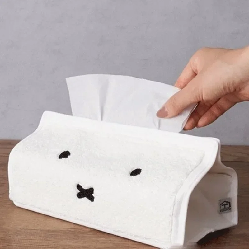 Cartoon Cute and Interesting Drawer Box Lovely Miffy  Living Room Desktop Storage Tissue Box Hangable Vehicle Tissue Wrap