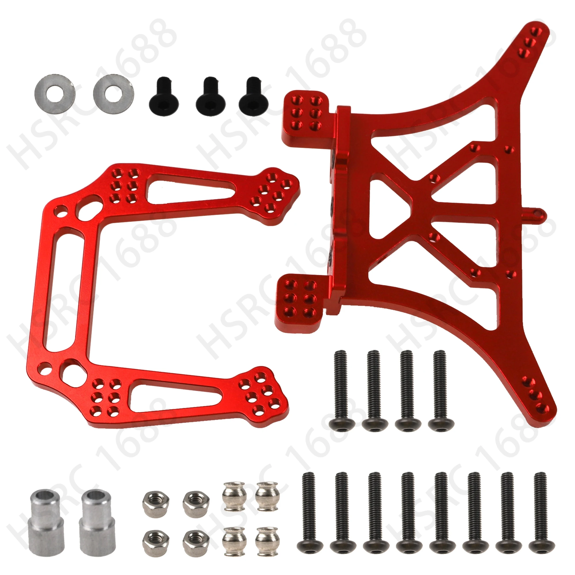 

Aluminum Alloy Front & Rear Shock Tower Mounts 2WD Upgrade Parts for Traxxas 2WD Slash Rustler VXL Bandit XL5 1/10 RC Car