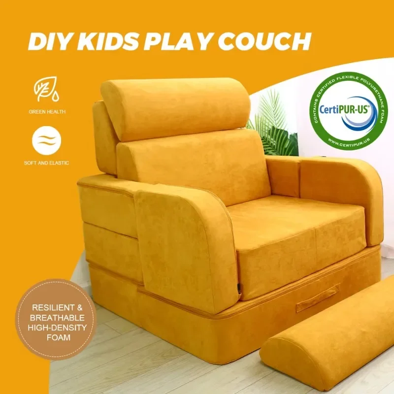 Saien  High Quality Plush Baby Cute Sofa Chair 3 in 1 Folding Layer Kids  Moulder sofa for kids