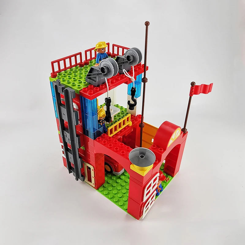 Big Size Building Blocks Toys Fire Training Ground Moc Architecture Compatible With Large Bricks Parts Assembling Toys Kids