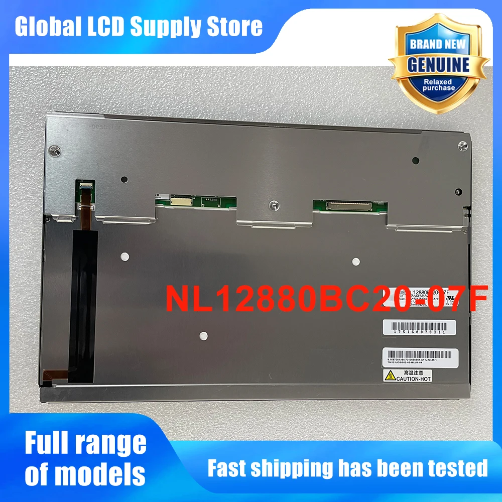 NL12880BC20-07F 12.1 Inch LCD Display Screen Panel Original for 20 Pins Connector New 100% Tested