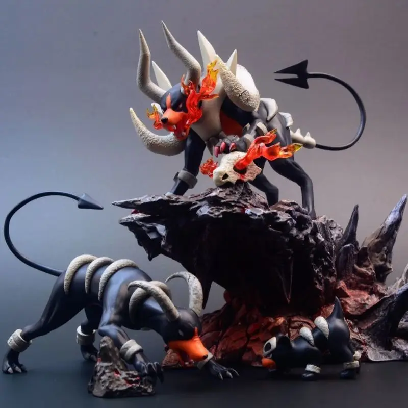 Nouvelle réplique de haute qualité série Pok é mon, groupe d'évolution Houndoom, jouets animés, modèle GK, figurines, cadeaux d'anniversaire exquis, jouet