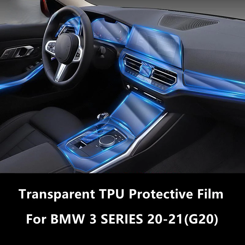 

For BMW 3 Series G20 G21 Car Interior Center Console Transparent TPU Protective Film Anti-scratch Repair Film Accessories Refit