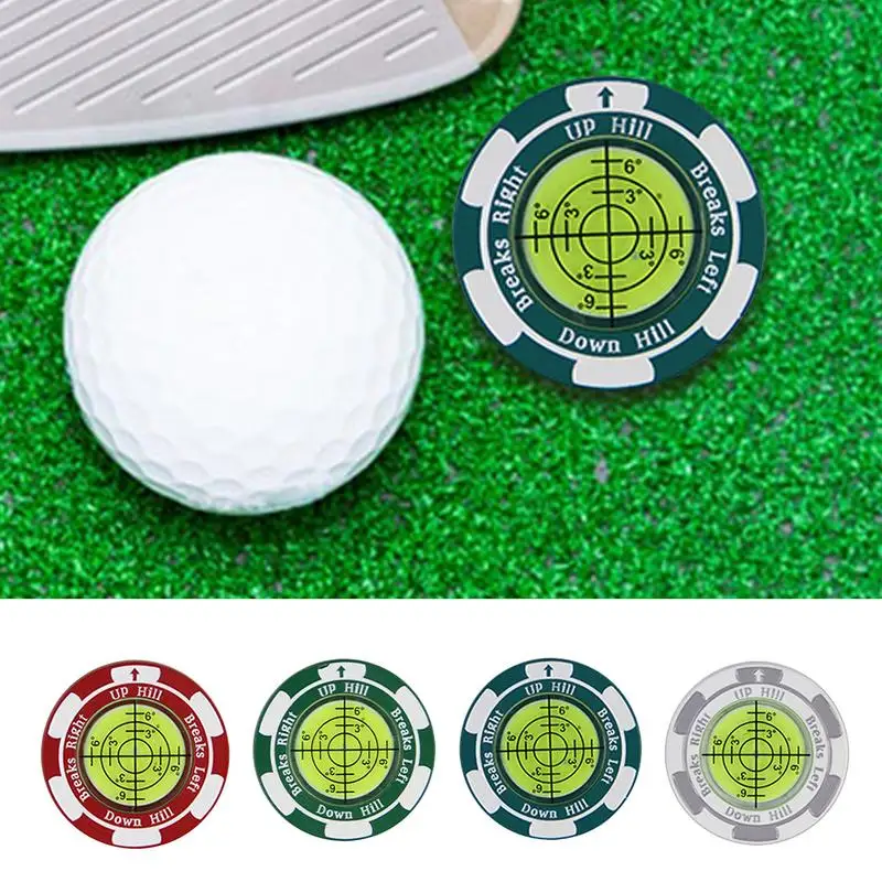 Golf Green Reader Rustproof Zinc Alloy Glof Hat Clip, Ball Marker, Putting Precision, Leitura Aid, Acessórios de golfe portátil