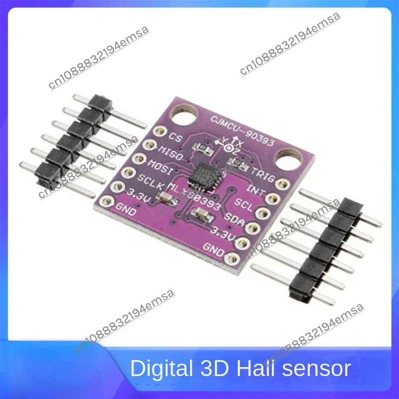 90393 MLX90393 Digital, 3D, Hall Sensor, Linear Displacement Angular Rotation 3D Position